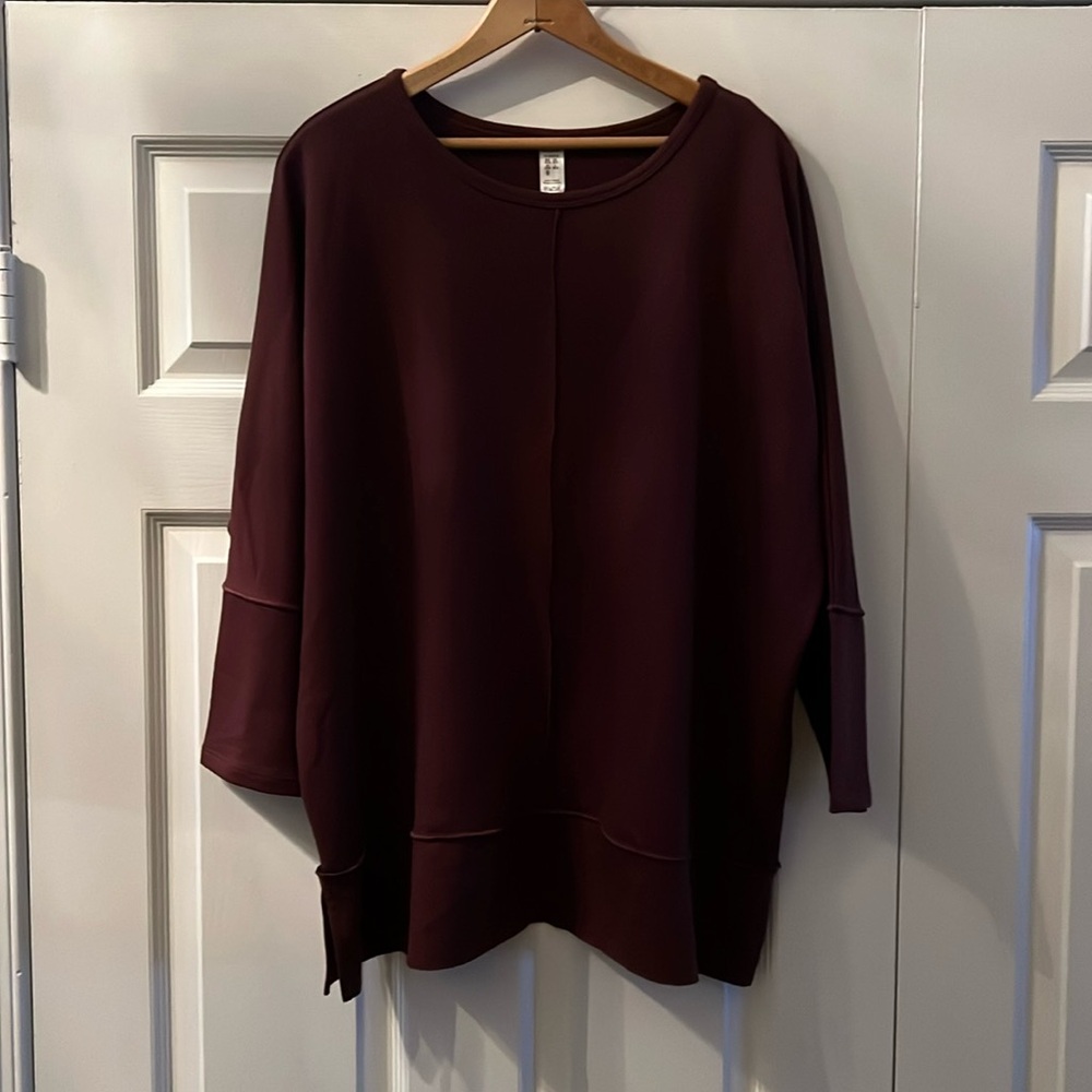 Spanx tunic shirt - burgandy color - xl tall -NWT